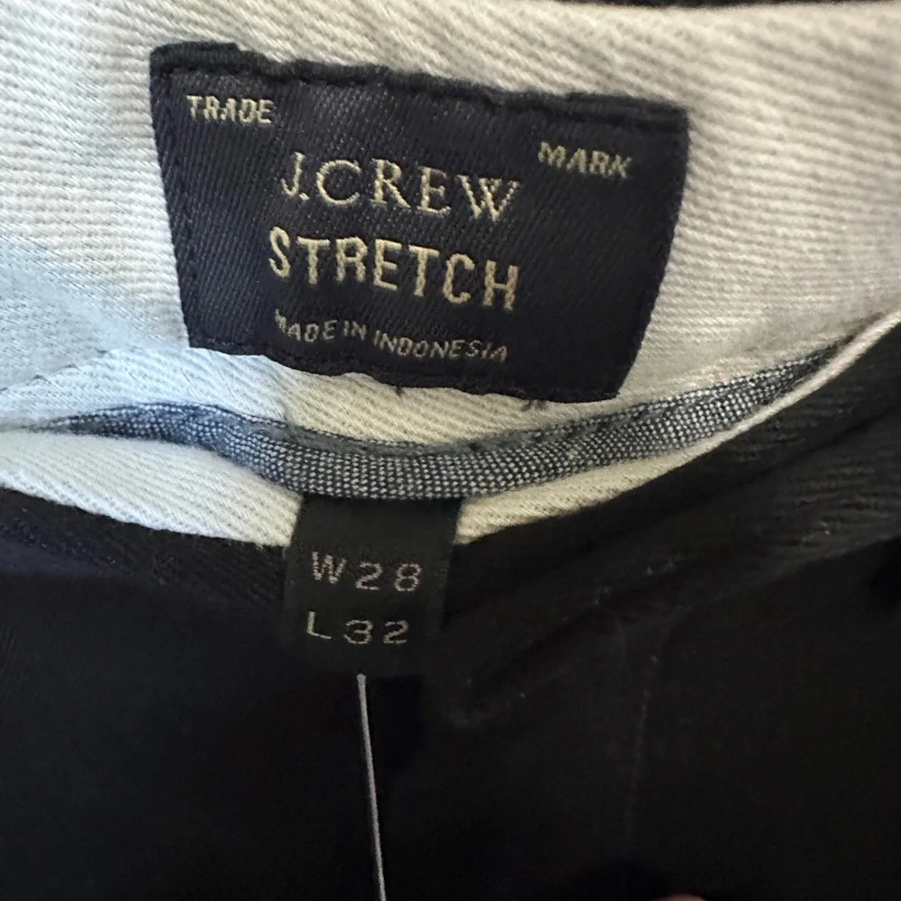 J Crew stretch chino pant Mens Size 28 x 32 Black Preppy Classic NEW NWT